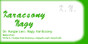 karacsony nagy business card